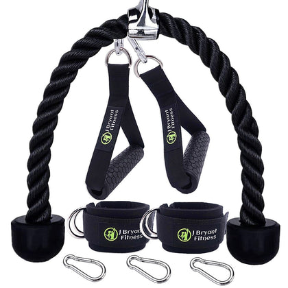 Gym Handles Ankle Straps Tricep Rope