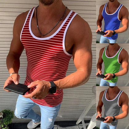 Men Vests Summer Sleeveless Shirts Gym
