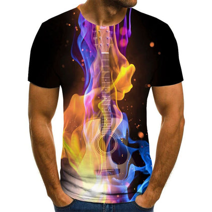 2021 new 3D printed T-shirt men's